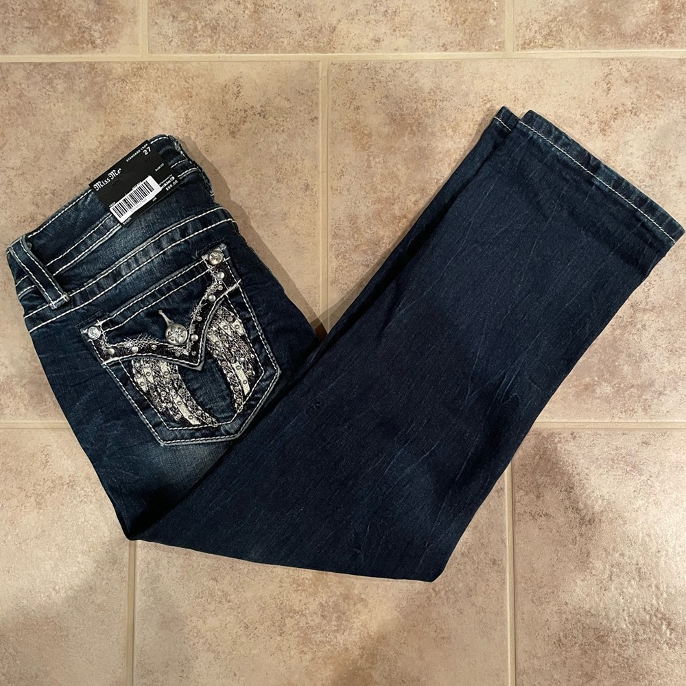 Miss Me: Standard Stretch Cropped Jean👖